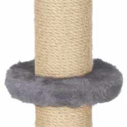 Ansamblu de joaca pentru pisici, cu loc pentru zgariat si sfoara, 75cm, gri inchis