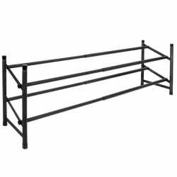 Pantofar extensibil cu 2 rafturi, 62-115cm, negru