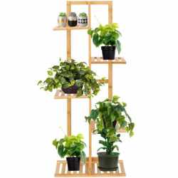 Stand de flori din lemn cu 6 etajere suport GA199, 102x40cm