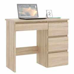 Birou calculator Beta 3 cu 4 sertare, 94x43x75 cm, finisaj sonoma
