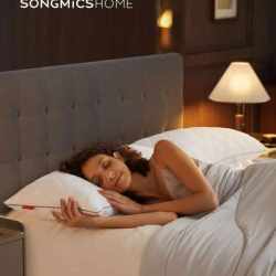 SONGMICS Set de 2 perne reversibile cu 2 fete pentru iarna sau vara, 40x80 cm, umplutura 650 g, alb