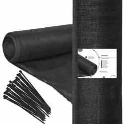 Plasa umbrire si intimitate pentru gard, 1.5m latime, 50m lungime, 140g densitate, gri