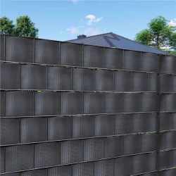 Panou de gard pentru intimitate in gradina, PVC, 35 x 0.19 m, gri antracit