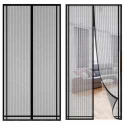 Plasa anti-insecte, inchidere magnetica, latime 80-100cm, inaltime 210-220cm, negru