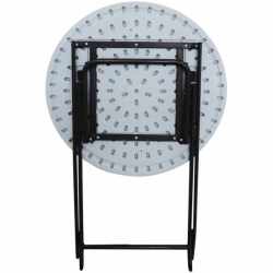Masa rotunda pliabila multifunctionala, diametru 60cm, alba