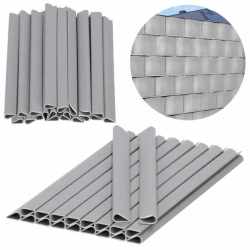 Set 20 cleme pentru panou de gard pentru intimitate in gradina, gri
