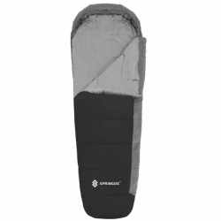 Sac de dormit tip mumie, cu geanta de transport, 210x80cm, 0-10grade, culoare negru gri
