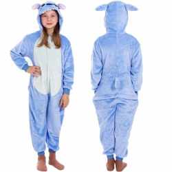 Pijama tip salopeta pentru copii, model stitch, marime 130-140cm