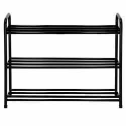 Pantofar metalic, 3 nivele, 62x26x66cm, negru