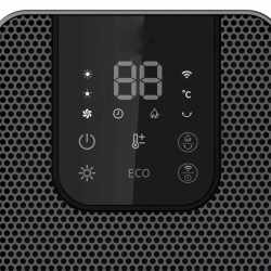 Semineu electric, 2000W, 2 trepte, cu termostat si telecomanda, timer, dispay LED, WiFi