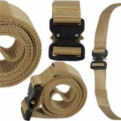 Curea centura Tactical Combat pentru barbati 3.7x125cm, rezistent, maro