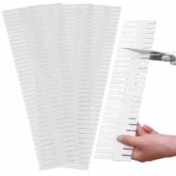 Organizator pentru sertar cu 4 separatoare, 46x7cm, alb