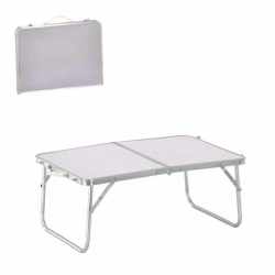 Masa pliabila metalica pentru gradina, plaja sau picnic, blat MDF, 60x40x27cm