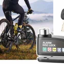 Antifurt cu alarma pentru disc frana bicicleta, impermeabil, sonor puternic 110 db