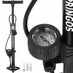 Pompa bicicleta cu manometru, accesorii umflare mingi si articole gonflabile, 160PSI, aluminiu, 60cm