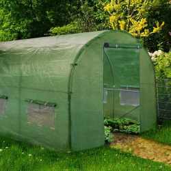 Folie pentru sera de gradina, 8x3 m, material PE 140 g/m, rezistenta la UV4, verde transparent