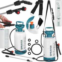 Pompa de stropit manual 8L cu lance reglabila 63 cm, 2 duze si curea de umar