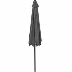 Umbrela terasa gradina, cu manivela si inclinare, GU200, diametru 300cm, gri antracit