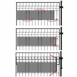 Panou de gard pentru intimitate in gradina, PVC Premium, 26 x 0.19 m, gri antracit
