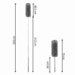 Pamatuf pentru praf cu coada telescopica pentru zone greu accesibile, 2 piese, 75-254 cm