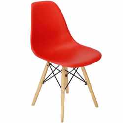 Set 4 scaune dining Scandinav pentru bucatarie, 38x42x82cm, rosu