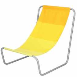 Scaun de plaja Sersimo GC024, pliabil, 90kg, 52x88cm, galben