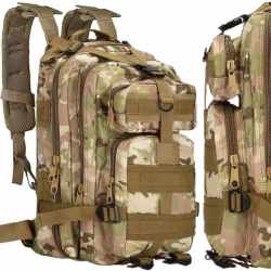 Rucsac militar pentru drumetie, impermeabil, ultra usor, 4 compartimente, culoare camuflaj