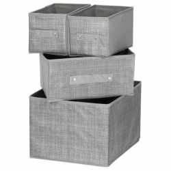 Organizator dulap tip lada cu 3 sertare, Sersimo, gri