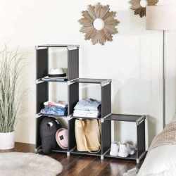 SONGMICS Organizator modular textil, multifunctional, pentru depozitare, negru