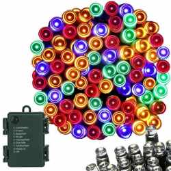 Instalatie lumini de exterior pentru gradina, 5 metri, 50 LED-uri, cu baterii, multicolor