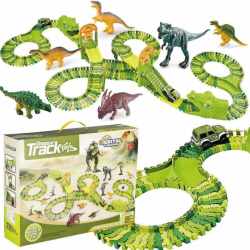 Circuit masinute Dinosaur Park, cu 320 de piese, pista configurabila