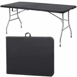 Masa dreptunghiulara pliabila multifunctionala, 180x75x75cm, neagra