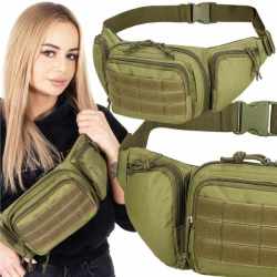 Borseta incapatoare pentru umar sau brau, impermeabila, unisex, 43x15cm, verde