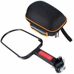 Geanta bicicleta cu prindere pe portbagaj tija sa 28x19x17 cm, 10L, poliester, borseta spate cu suport aluminiu, negru