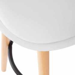 Scaun bar Atmosphera Maxon, 40x43x92 cm, picioare din fag, stil scandinav, alb