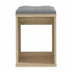 Taburet pentru masuta de toaleta cu sezut confortabil, 30x30x42 cm, stejar