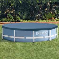 Prelata rotunda pentru piscina Intex 28030, D305xH25 cm, PVC, bleumarin