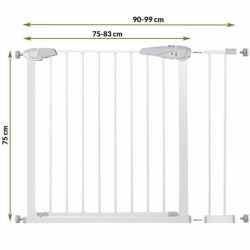 Poarta de siguranta Safety Gate pentru scari, ajustabila 90-99 cm, din otel, alba