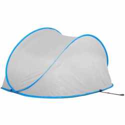 Cort plaja si picnic semi-deschis Sersimo, protectie UV, 200x120x110cm, gri