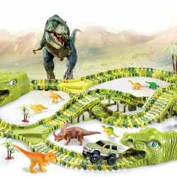 Circuit masinute Dinosaur Park, cu 240 de segmente, pista configurabila de 360cm