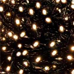 Instalatie lumini pentru bradul de Craciun, 81,5 metri, 1000 LED-uri, alb cald