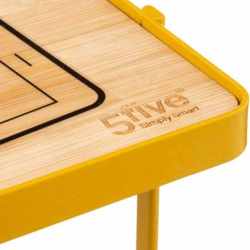 Suport hartie igienica 5Five cu raft depozitare, otel, 18x12x59 cm, galben