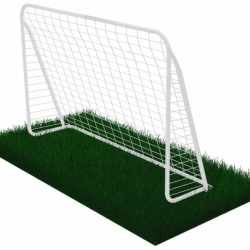 Poarta de fotbal din otel, 170x240cm, profil 32mm, tinta antrenament, albastru