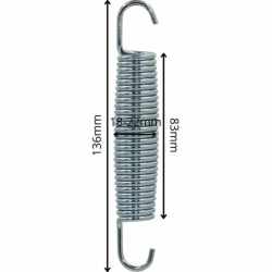 Arc trambulina din otel galvanizat, lungime 136 mm, compatibil trambuline 244 cm - 305 cm