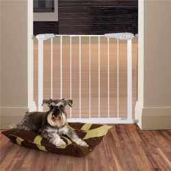 Poarta de siguranta Safety Gate pentru scari, ajustabila 76-85 cm, din otel, alba