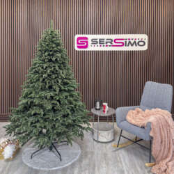 Brad artificial Christmas Deluxe by Sersimo, Alaska, verde, mix 2D+3D, 210 cm