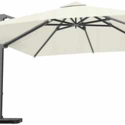 Suport baza umbrela 50x50x8 cm, set 4 elemente umplere cu apa sau nisip, manere metalice, plastic rezistent, negru
