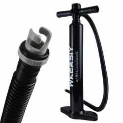 Pompa manuala cu manometru pentru SUP, 15 PSI – dubla actiune, furtun 130 cm