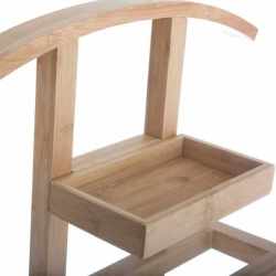 Suport haine si prosoape 5Five Velvy cu bara si etajera de depozitare, bambus, 44x22x113 cm, maro
