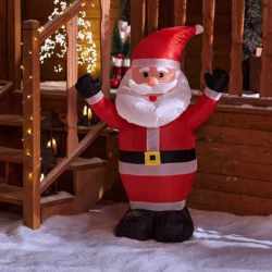 Mos Craciun gonflabil pentru exterior, 120 cm, poliester, multicolor